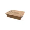 Marmita Retangular Kraft para selagem 800ml (acompanha tampa) - Pct./ 100 unid.