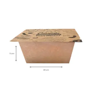 Reangular-15Kg.jpeg Marmita Retangular Kraft 1,5Kg (acompanha tampa personalizada) – Pct./ 50 unid.
