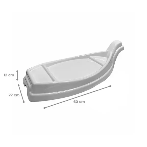 Barco Sushi 60cm (60 x 22 x 12cm)- 01 unidade.