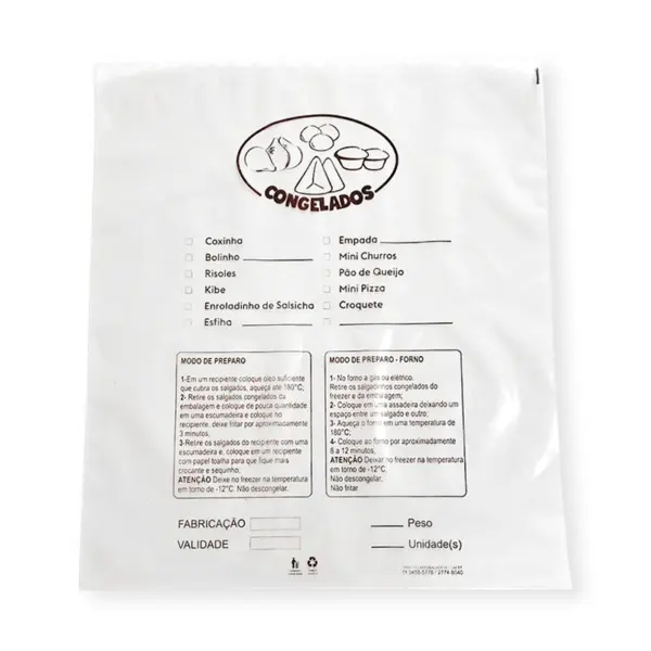 Sacos de Congelados G - 36 x 40 cm - 100 Unidades