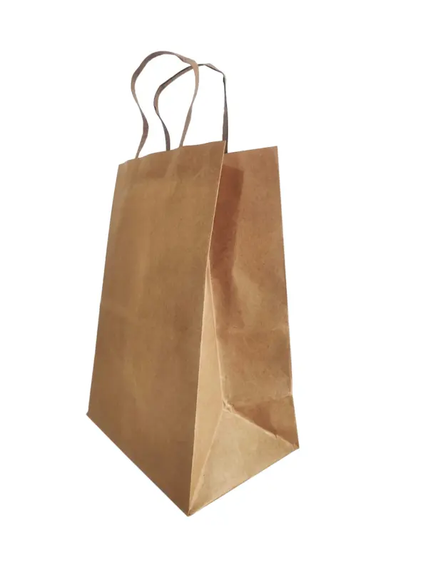 Sacola Kraft com Alça M - 22 x 14 x 32 cm - 100 Unidades