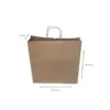 Sacola Kraft com Cordão M - 30,5 x 23,7 x 10 cm - 10 Unidades
