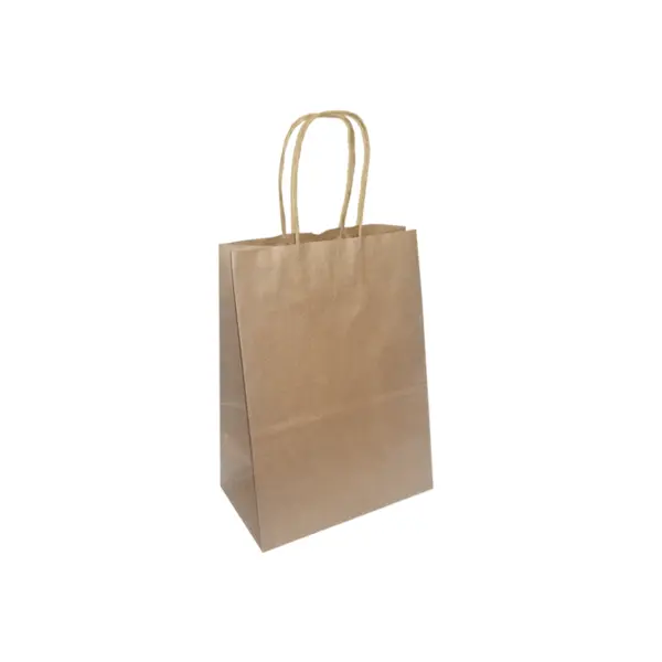 Sacola Kraft com Cordão P – 17 x 10 x 24cm – 10 Unidades