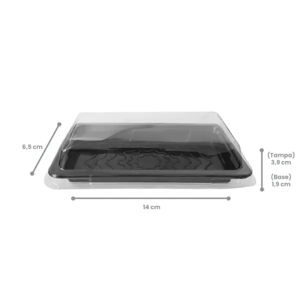 Sushi-Mini-0-02-Medidas.png Embalagem Sushi Mini 0 - 6,5 x 14 x 1,9 cm - 100 Unidades