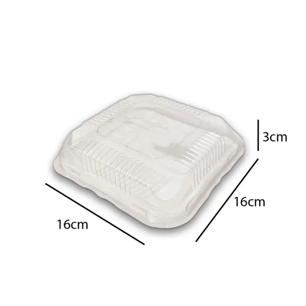 Embalagem Tampa Bandeja B1 - 16 x 16 x 3 cm - 100 Unidades