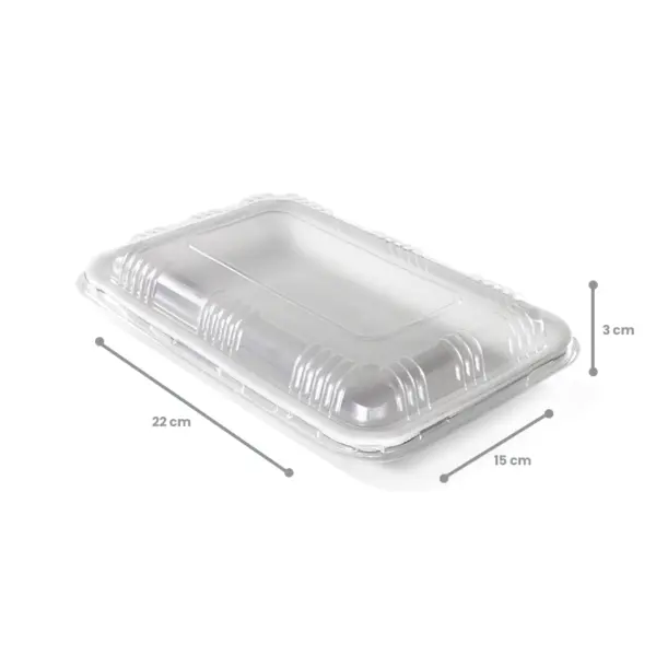 Tampa para Bandeja B2 - 22 x 15 x 3 cm - 100 Unidades