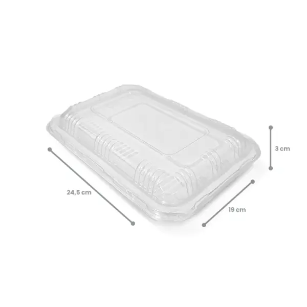 Tampa para Bandeja B3 - 24,5 x 19 x 3 cm - 100 Unidades