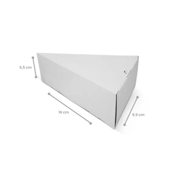 Embalagem Delivery para Fatia de Bolo/Torta - 16 x 9 x 5,5 cm - 100 Unidades