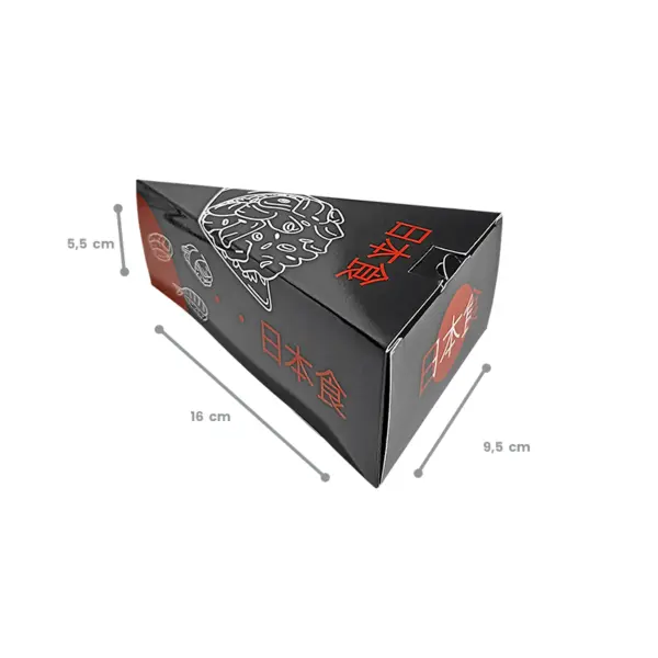 Embalagem Temaki Delivery - 16 x 9 x 5,5 cm - 100 Unidades