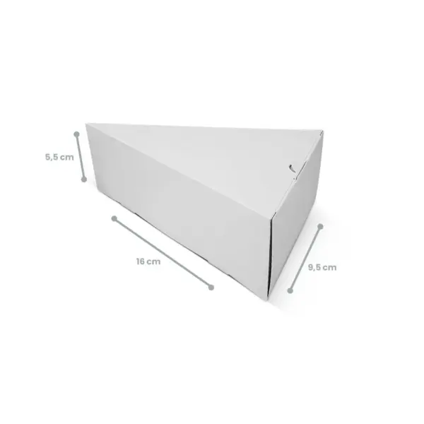 Embalagem Temaki Delivery Branco- 16 x 9 x 5,5 cm - 100 Unidades