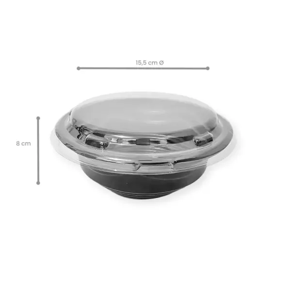 Embalagem Udon - 500 ml - Ø 15,5 x 8 cm - 50 Unidades