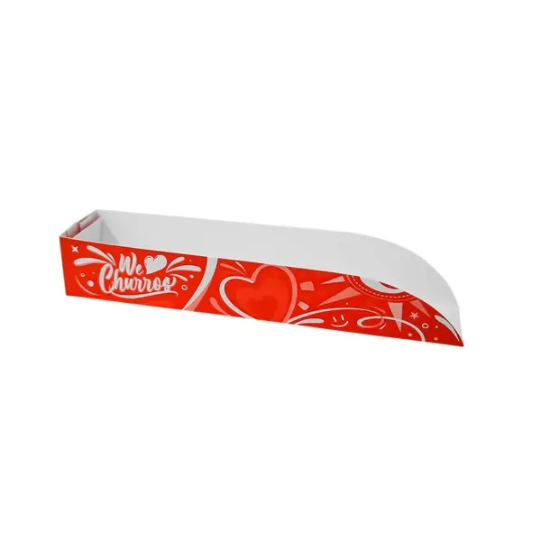 Churros Balcão Vermelho Coração Branco- 16 x 3 x 2,7 cm - 1.000 Unidades