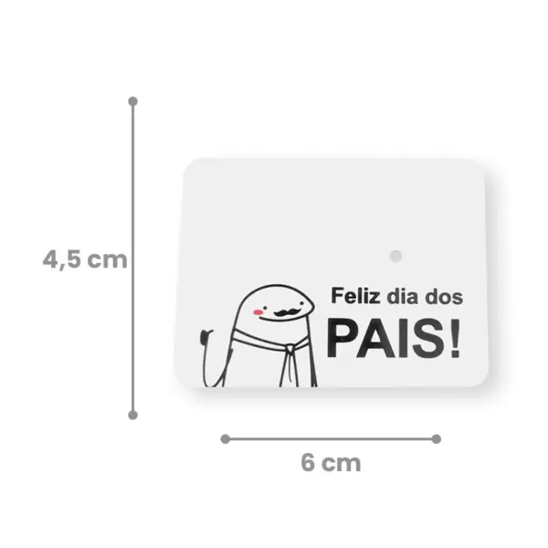 Tag para Presentes "Dia dos Pais" - 6 x 4,5 cm - 50 Unidades