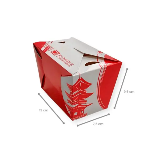 Embalagem Box para Frituras G - 13 x 7,5 x 9,5 cm - 100 Unidades