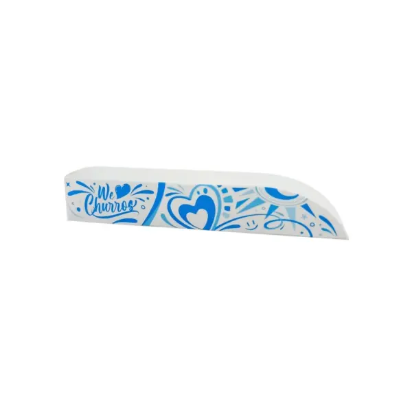 Churros Balcão Branco Coração Azul - 16 x 3 x 2,7 cm - 1.000 Unidades