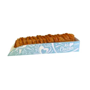 Churros Balcão Azul Céu Coração Branco - 16 x 3 x 2,7 cm - 100 Unidades