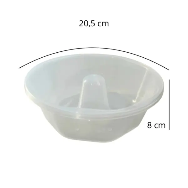 Forma para Pudim GG (1100 ml) - Ø 20,5 x 8 cm - 5 Unidades
