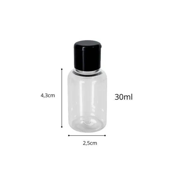 WhatsApp-Image-2026-07-14-at-09.41.08.jpeg Embalagem Garrafinha Flip Top - 30 ml - Ø 4,3 x 2,5 cm - 100 Unidades