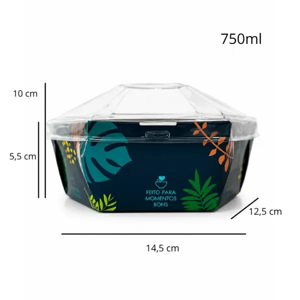 Kit Bowl Gourmet 750 ml Creme   – 14,5 x 12,5 x 10 cm – 100 Unidades -