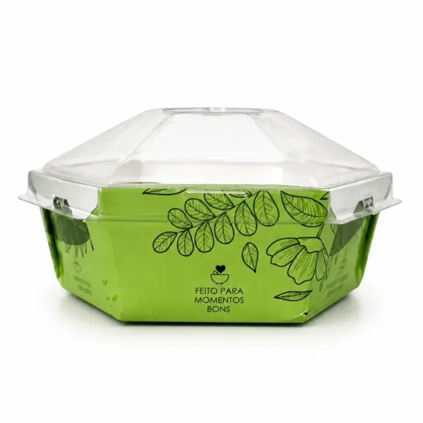 Kit Bowl Gourmet 750 ml Verde  – 14,5 x 12,5 x 10 cm – 100 Unidades