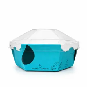 Kit Bowl Gourmet 750 ml Azul Claro  – 14,5 x 12,5 x 10 cm – 100 Unidades -
