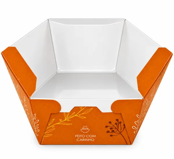 Embalagem Bowl Gourmet 750 ml Laranja  – 14,5 x 12,5 x 5,5 cm – 100 Unidades -