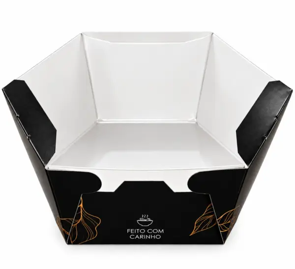 Embalagem Bowl Gourmet 750 ml Preto  – 14,5 x 12,5 x 5,5 cm – 100 Unidades -