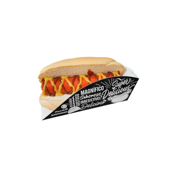 b4b7adc8-5bcf-416b-8da9-3b141eb15b40.jpg Embalagem Hot Dog para Food Truck - 14,5 x 6 x 5 cm - 100 Unidades