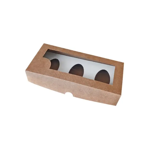 Caixa Para 3 mini Ovos de Páscoa  - 21 x 10 x 4 cm - 50 Unidades