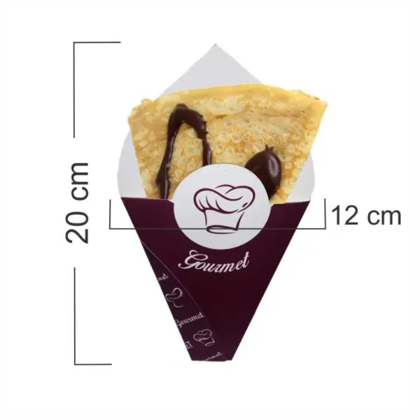 Embalagem para Crepe ou Tapioca - 12 X 20 cm - 100 Unidades