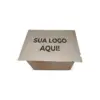 Marmita Quadrada M Kraft 800 ml (acompanha tampa personalizada) – Pct./ 100 unid.
