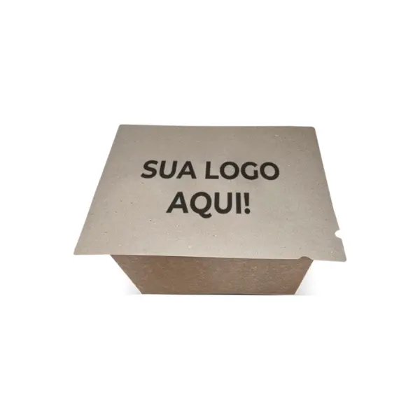 Marmita Quadrada M Kraft 800 ml (acompanha tampa personalizada) – Pct./ 100 unid.