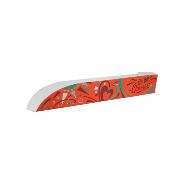 Churros Balcão Laranja Coração - 16 x 3 x 2,7 cm - 100 Unidades