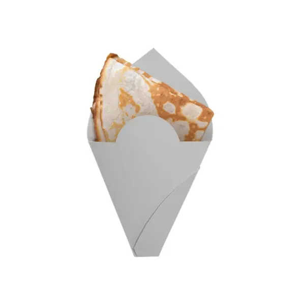 Embalagem para Crepe ou Tapioca Branco - 12 X 20 cm - 100 Unidades
