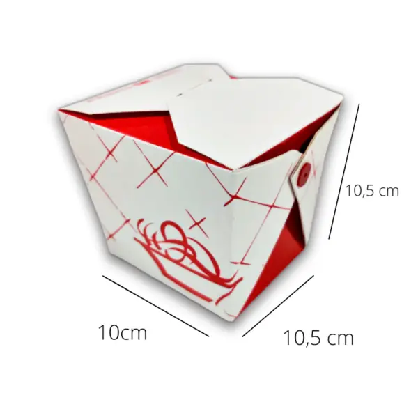 Embalagem Box Massas Jumbo - 10 x 10,5 x 10,5 cm - 100 Unidades