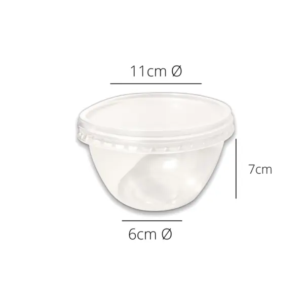 Embalagem Pote Bowl PL (500 ml) - Ø 11 x 7 cm - 20 Unidades