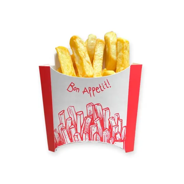 Embalagem para Fritas - 13 x 12 x 4 cm - 100 Unidades