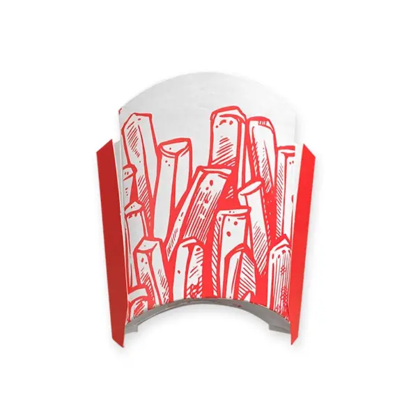 Embalagem para Fritas - 13 x 12 x 4 cm - 100 Unidades
