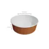 Pote Redondo P Kraft para selagem 350ml (acompanha tampa) - Pct./ 100 unid.