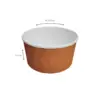 Pote Redondo G Kraft para selagem 800ml (acompanha tampa) - Pct./ 100 unid.