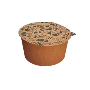 pote-800-ml-selada.jpg Pote Redondo G Kraft para selagem 800ml (acompanha tampa) - Pct./ 100 unid.