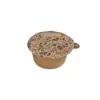 pote-redondo-p.jpg Pote Redondo PP Kraft para selagem 200ml (acompanha tampa) - Pct./ 100 unid.