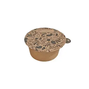 pote-redondo-p.jpg Pote Redondo PP Kraft para selagem 200ml (acompanha tampa) - Pct./ 100 unid.