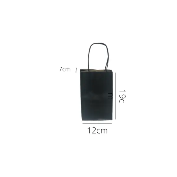 Sacola Preta com Cordão PP - 19 x 7 x 12 cm - 100 Unidades